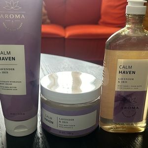 Lavender & Iris Calm Haven Bundle- Body Cream, Body Wash and Body Scrub